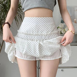 Ebbgo  2024 New Spring/Summer Design Short Skirt Feels Small, High Waist Appears Slim, Small, Polka Dotted, Sexy, Cute Short Skirt
