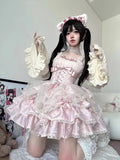 Ebbgo  Sweet Tube Top Dress Pure Desire Gentle Cute Two-Dimensional Lolita