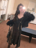 Ebbgo  Women's Black Lace Luxury Dress Y2k Vintage Off Shoulder Long Dresses Vintage Elegant Party Club One Piece Frocks Clothes 2024
