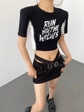 Ebbgo Y2K Aesthetics Belted Low Waist Micro Skirts 2000s Fashion Sexy Pockets Cargo Skirt Cute Bottoms Clubwear
