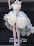 Ebbgo  Lolita Wedding Dress High-Grade Adult Ceremony Tube Top Birthday Little Dress Slimming Princess Trailing Pettiskirt