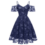 homecoming dresses New Autumn Women's Bridesmaid Dress Sling off-Neck Lace Sexy Dress Direct Supply