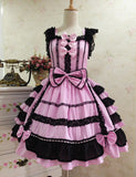 pirates vs sailors drees to impress Lolita Princess Dress Gothic Chiffon Lace Bow Cosplay Ball Gown Sling Dress