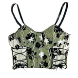 y2k outfits Sexy Ins Sweet and Spicy Style Embroidered Mesh Outer Wear Fresh Camisole Steel Ring Strap Underwear