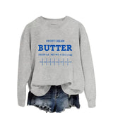 sweatshirt Sweet Cream Butter New Fashion Trendy Sweater Women's plus Size Top