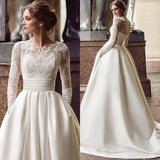 nerdy dress to impress New Elegant Lace Long Sleeve Elegant Temperament Long Wedding Dress