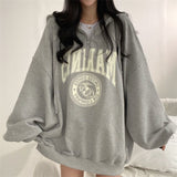 clothes Women's Cotton Zipper Hooded Sweater Loose Korean-Style Mid-Length Thin Versatile Spring and Autumn Winter Coat in Fleece-lined Thickened