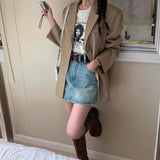 frat boy outfits Suit Jacket Female Wei Song Spring New Korean Style Early Spring Suit Top Loose Retro All-Match Cardigan