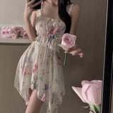 cherry blossom dress to impress Butterfly Miaosi Silk Hair French Flower Dress Chiffon Strap Pajamas Pure Desire Temptation Nightdress Sexy Niche