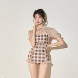 harajuku fashion dress to impress Triangle One-Piece Swimsuit Women's Small Chest Belly Covering Slimming New Conservative Fashion Hot Spring Swimsuit