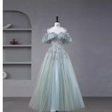 prom dresses New Elegant Socialite Performance Adult Ceremony Host Solo Atmospheric Vocal Music Annual Meeting Fluffy Yarn Evening Dress