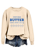 sweatshirt Sweet Cream Butter New Fashion Trendy Sweater Women's plus Size Top