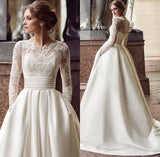 nerdy dress to impress New Elegant Lace Long Sleeve Elegant Temperament Long Wedding Dress