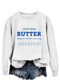 sweatshirt Sweet Cream Butter New Fashion Trendy Sweater Women's plus Size Top