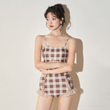 harajuku fashion dress to impress Triangle One-Piece Swimsuit Women's Small Chest Belly Covering Slimming New Conservative Fashion Hot Spring Swimsuit