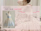 Ebbgo  -  Lolita Dress JSK Fairy Full Fall/Winter Dream Doll Bow Lace Ruffled Kawaii Princess Dress Purple Blue