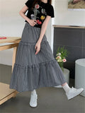 Ebbgo  Women Plaid Skirts Chic Loose Summer Fashion  Vintage Mujer Casual New Office Lady High Waist Sweet Slim Daily