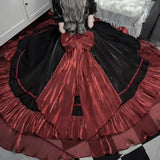 Ebbgo  -  Flight Diary Dark Gothic Lolita Big Long Dresses Flower Wedding Princess Birthday Dress Adult Gift Evening Dress