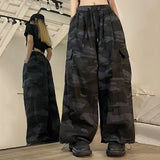 Ebbgo  -  Harajuku Fashion Camouflage Cargo Pants Women Hip Hop Streetwear Oversized Fall Trousers Vintage Y2k Girl Casual  Retro