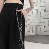 Ebbgo  -  fall outfits Korean Fashion Women Long Pants Vintage Trousers Harajuku Streetwear Clothing High Waist Wide Leg Punk Style Hip Hop Pants