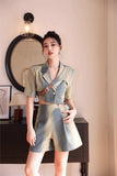 Ebbgo   -  Summer Women Short Sets Korean Style Fashion Elegant New Shirt Sets Casual 2 Piece Sets Women's Suit Outfit