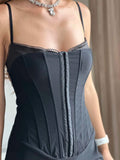 Ebbgo  - Birthday Dress for Women Fall Outfits Going Out Streetwear Chic Classy Spaghetti Strap Y2k Corset Black Party Dresses