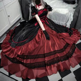 Ebbgo  -  Flight Diary Dark Gothic Lolita Big Long Dresses Flower Wedding Princess Birthday Dress Adult Gift Evening Dress