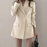 Ebbgo  Black Slim Coats for Women Blazer Woman Clothes Khaki Outerwears Jacket Youthful Korean Fashion  Popular Spring Reviews Many