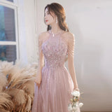 Ebbgo  -  Evening dresses for Cocktail graduation Party Pink dinner dress gala ballgown floral for Women prom Banquet Skirt H899