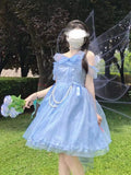 Ebbgo  -  Young Girl Wish Original Lolita Love Dance Sweet Halter Mesh Dress Light Lo Fairy Dress Spot