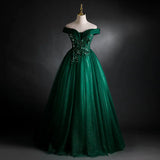 Ebbgo  -  Dinner dresses piano solo Quinceanera dress Green Pettiskirt dinner party Maxi evening gown H279