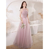 Ebbgo  -  Evening dresses for Cocktail graduation Party Pink dinner dress gala ballgown floral for Women prom Banquet Skirt H899