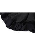 Ebbgo  Women Black Gothic Mini Skirt Vintage Streetwear Elegant Harajuku Y2k Emo 2000s Hight Waist A-Line Bow Skirt 90s Trashy Clothes