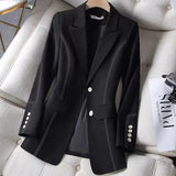 Ebbgo  -  Luxury New White Suit Jacket Women Black Blazer Slim Long Sleeve Chic Korean Coats Spring Autumn Jacket Designer Clothing