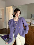 Ebbgo  -  Cardigans Women Cozy Leisure Irregular Designed Harajuku Gentle Vintage Chic New Autumn Sweet Popular Knitted