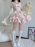 Ebbgo  Sweet Tube Top Dress Pure Desire Gentle Cute Two-Dimensional Lolita