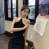 Ebbgo  -  Hot Girl Style Sexy Tight Thin Off Shoulder Strapless Hip Wrap Mini Dress Hot Sexy Slim Fashion Robe