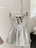 Ebbgo  -  French Elegant Y2k Lolita Dress Fashion Sweet Luxury Prom Gown Pearl Chain Party Prom Sleeveless Robe 2000s Aesthetic New Design