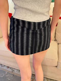 Ebbgo  American Vintage Striped Mini Skirt Shorts Woman Spring High Waist Straight Short Falda Casual Y2k Fashion Streetwear Skirts