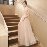 Ebbgo  -  Evening dress French style for women new high-grade elegant banquet temperament bridesmaid dresses l0910