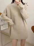 Ebbgo  -  Autumn New Women Sweater Coat Cardigans Woman Clothes Women White Cardigans for Autumn Casual Long Knitted Sweater