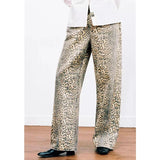 Ebbgo  Women's jeans American Retro High Street Leopard Print Loose Wide Leg Pants TIKTOK Y2k Hip-hop Cargo Grunge Girls Baggy Trousers