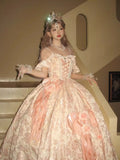 Ebbgo  -  Pink lolita Zidi gorgeous sweet dress Heavy Princess Lolita dress