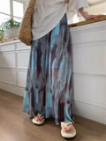 Ebbgo  -  New Boho Beach Vintage Long Skirts Women Printed A-line Female Elegant Skirt Ladies Holiday Korean Fashion Casual Skirt