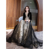 Ebbgo  -  Prom dresses gala formal occasion Dinner evening dress party floral shining bright ball gown H888