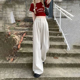 Ebbgo  Jeans Women's Summer Thin High Waist Loose Slim Casual Pants Comfortable and Fashionable Dropping Floor Sweeping Wide Leg Pants