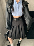 Ebbgo  Preppy Style Women A-Line Skirts Slim High Waist Streetwear Autumn  Loose Office Lady Daily Mujer All Match