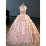 Ebbgo  -  Evening dresses Gala Ball Evening Dress Pink Banquet Host French Elegant Dinner Dress  Show Solo Vocal Princess H9829