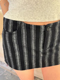 Ebbgo  American Vintage Striped Mini Skirt Shorts Woman Spring High Waist Straight Short Falda Casual Y2k Fashion Streetwear Skirts