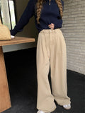 Ebbgo   Autumn Jeans Women Mopping Vintage Loose Wide Leg  Chic Casual High Waist All Match Denim Office Lady Pants